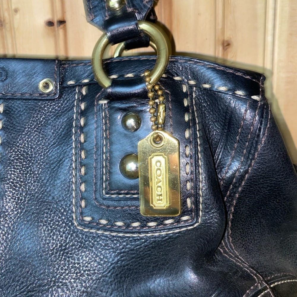 Coach Hamptons Andrea Limited Edition Black Leather Bag - Picture 2 of 10